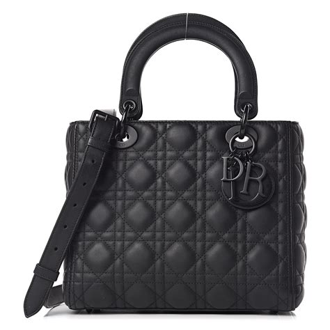 lady dior medium black calfskin|Medium Lady Dior Bag Black Patent Cannage Calfskin.